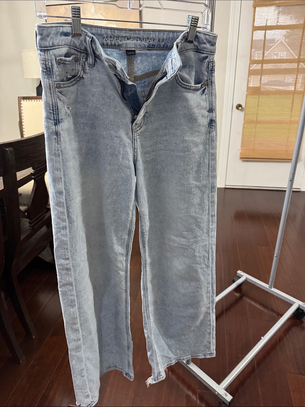 American Eagle Outfitters Dreamy Drape Stretch Super High Waisted Wide Leg Jeans
